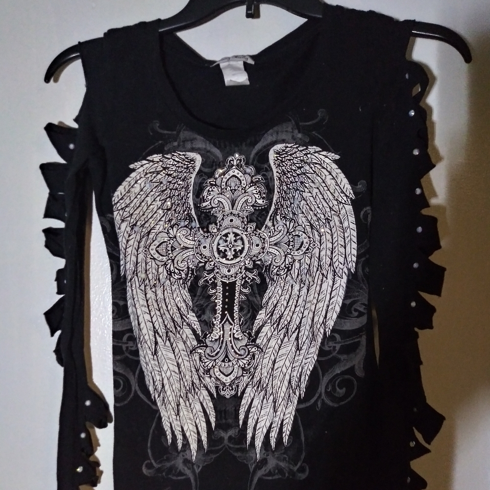 Bling biker style top